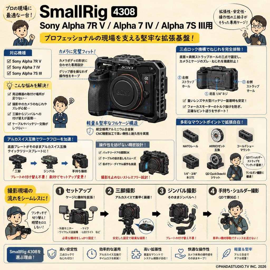 SmallRig Sony Alpha 7R V / Alpha 7 IV / Alpha 7S III用 (4308) 概要