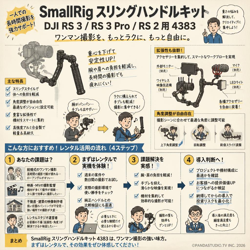 SmallRig スリングハンドルキット DJI RS 3 / RS 3 Pro / RS 2 用 4383 おもな対象のお客様