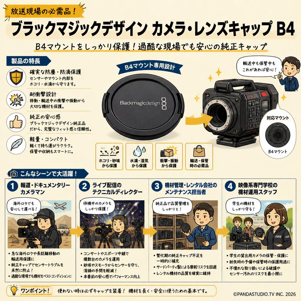 Blackmagic design Camera - Lens Cap B4 おもな対象のお客様