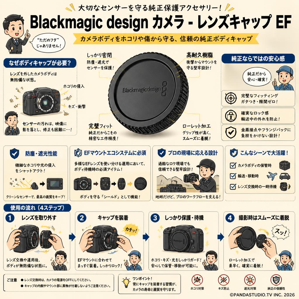 Blackmagic design Camera - Lens Cap EF 概要