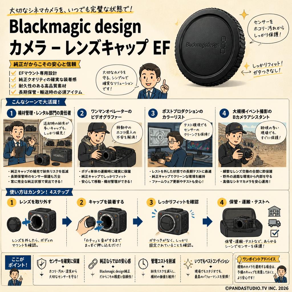 Blackmagic design Camera - Lens Cap EF おもな対象のお客様