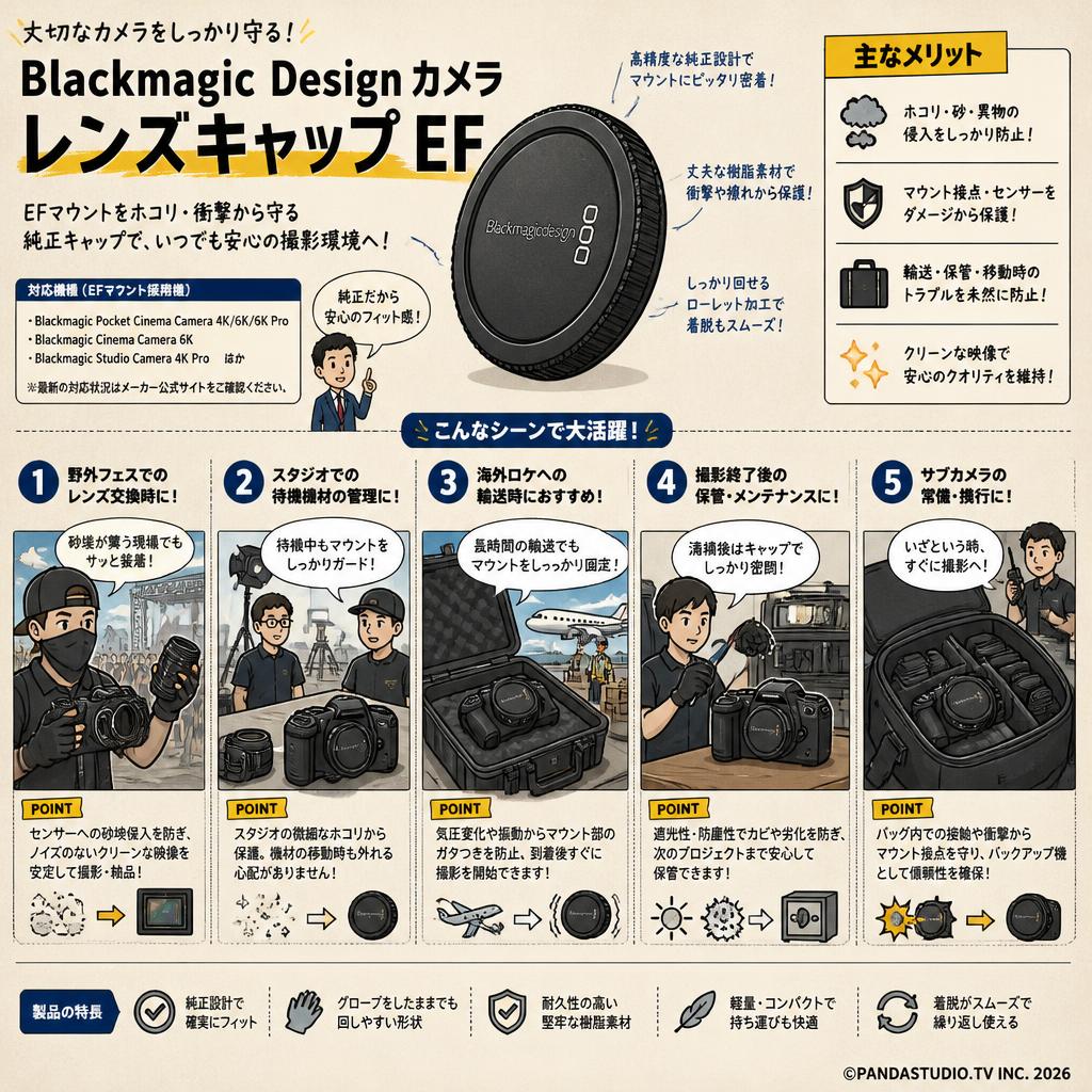 Blackmagic design Camera - Lens Cap EF 用途