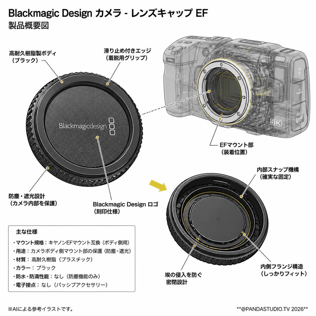 Blackmagic design Camera - Lens Cap EF スペック