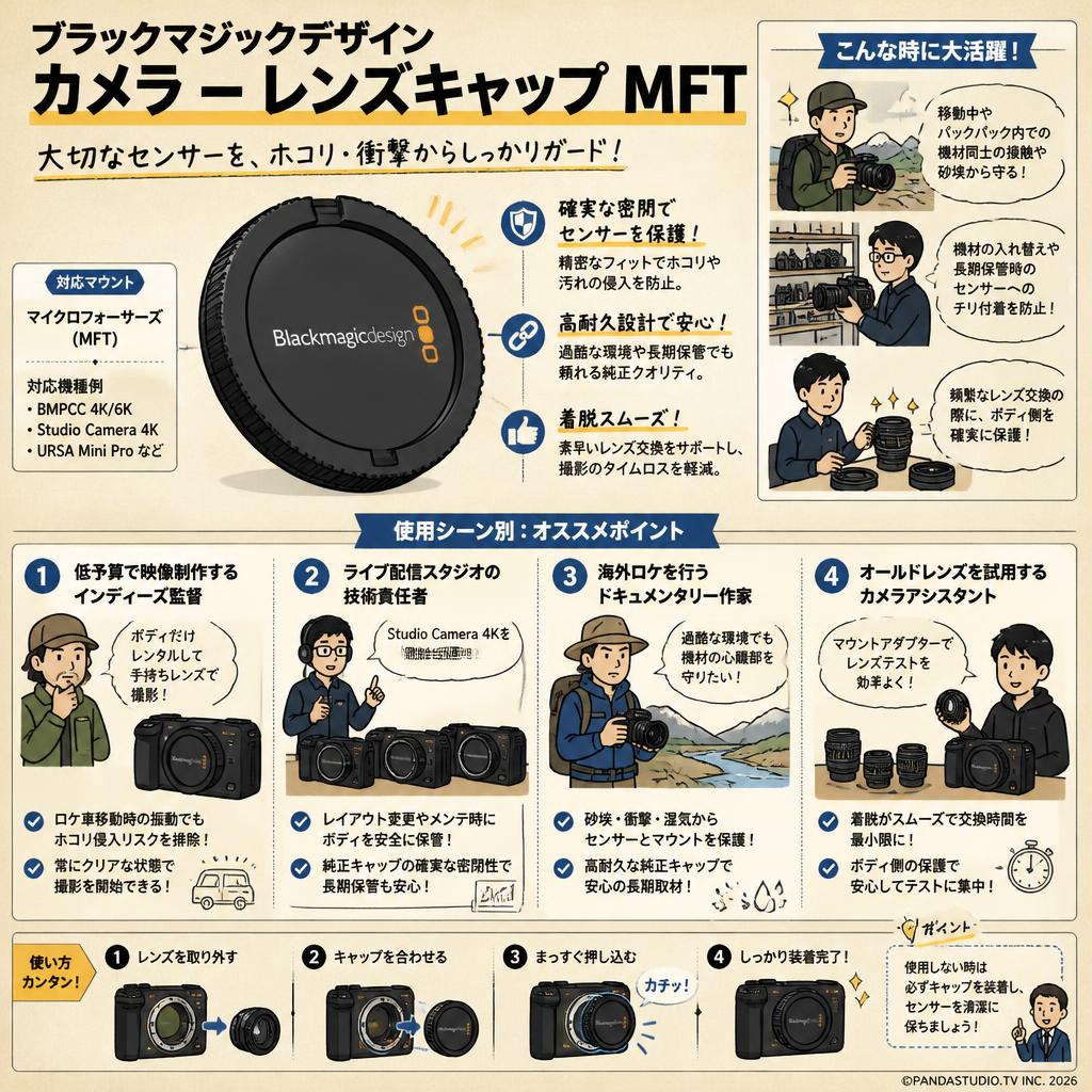 Blackmagic design Camera - Lens Cap MFT おもな対象のお客様