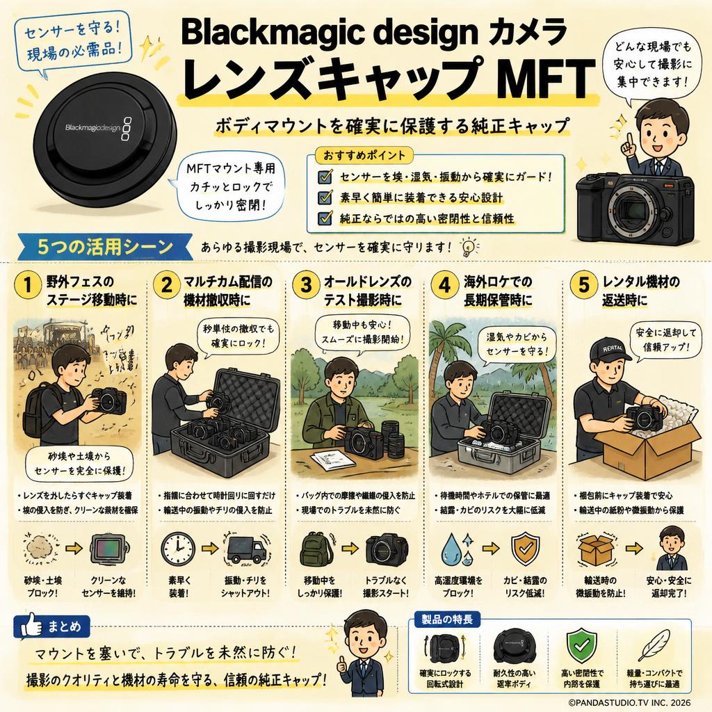 Blackmagic design Camera - Lens Cap MFT 用途