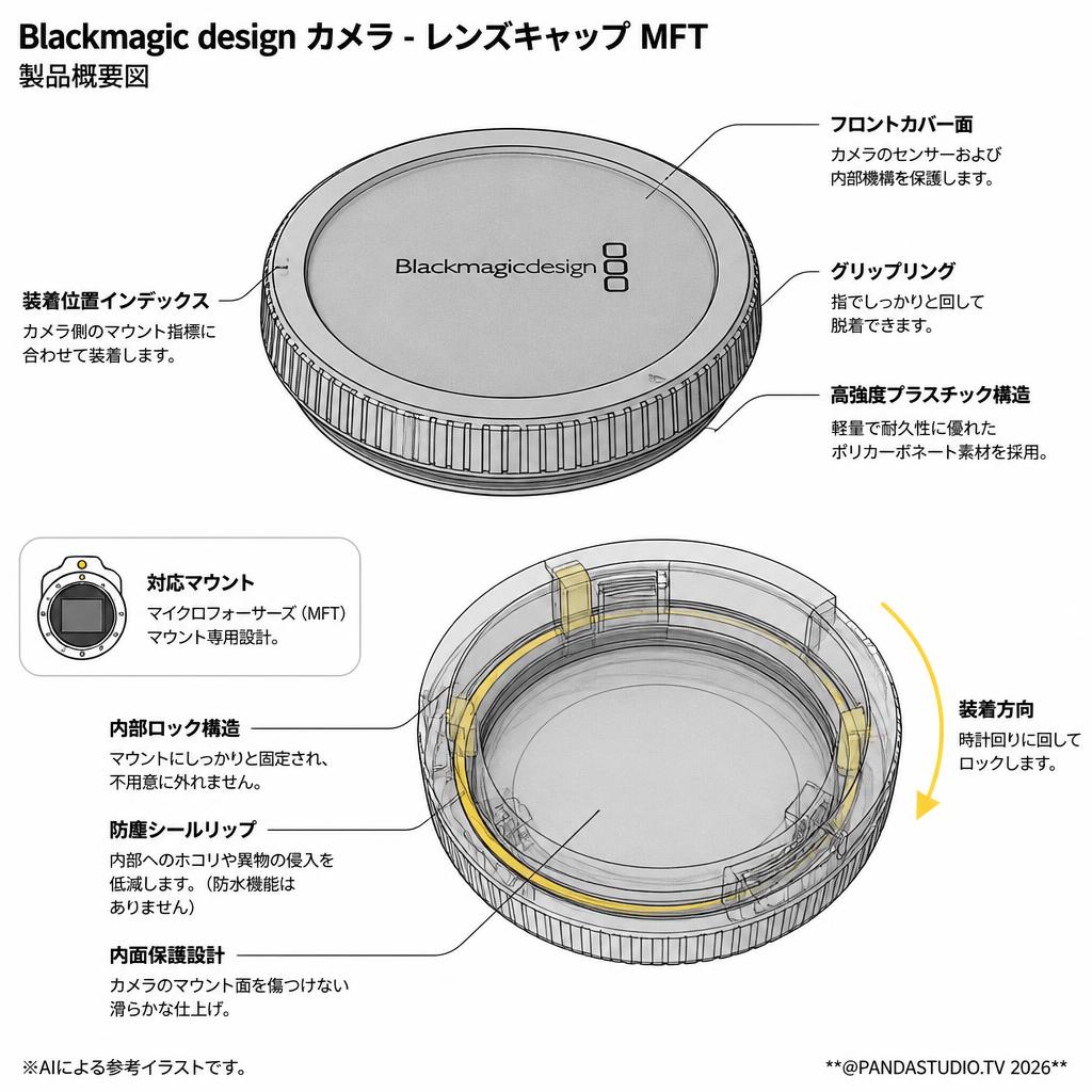 Blackmagic design Camera - Lens Cap MFT スペック