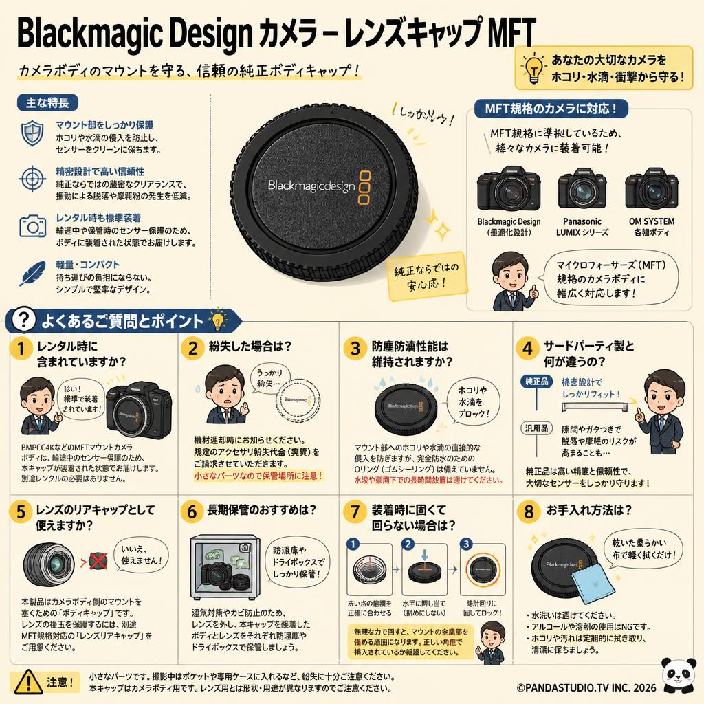 Blackmagic design Camera - Lens Cap MFT FAQ（よくある質問と答え）