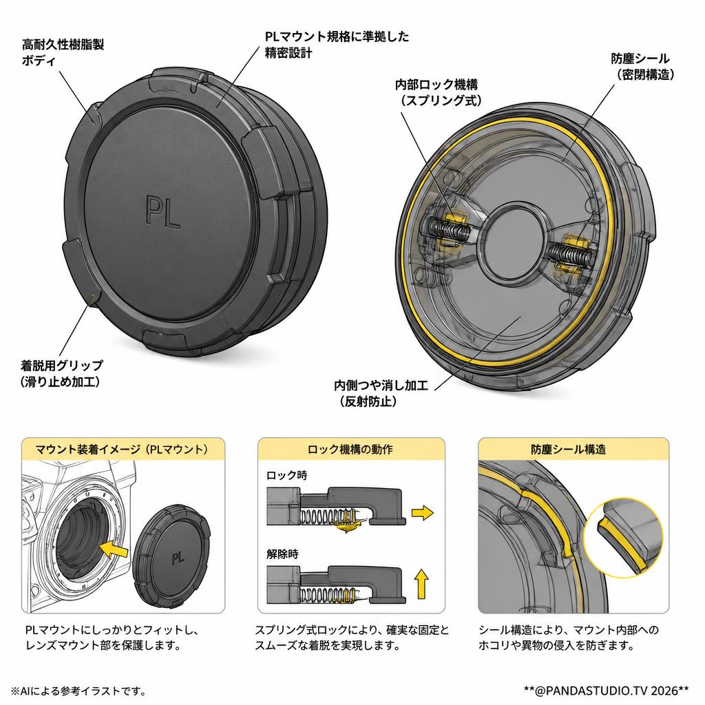 Blackmagic design Camera - Lens Cap PL スペック