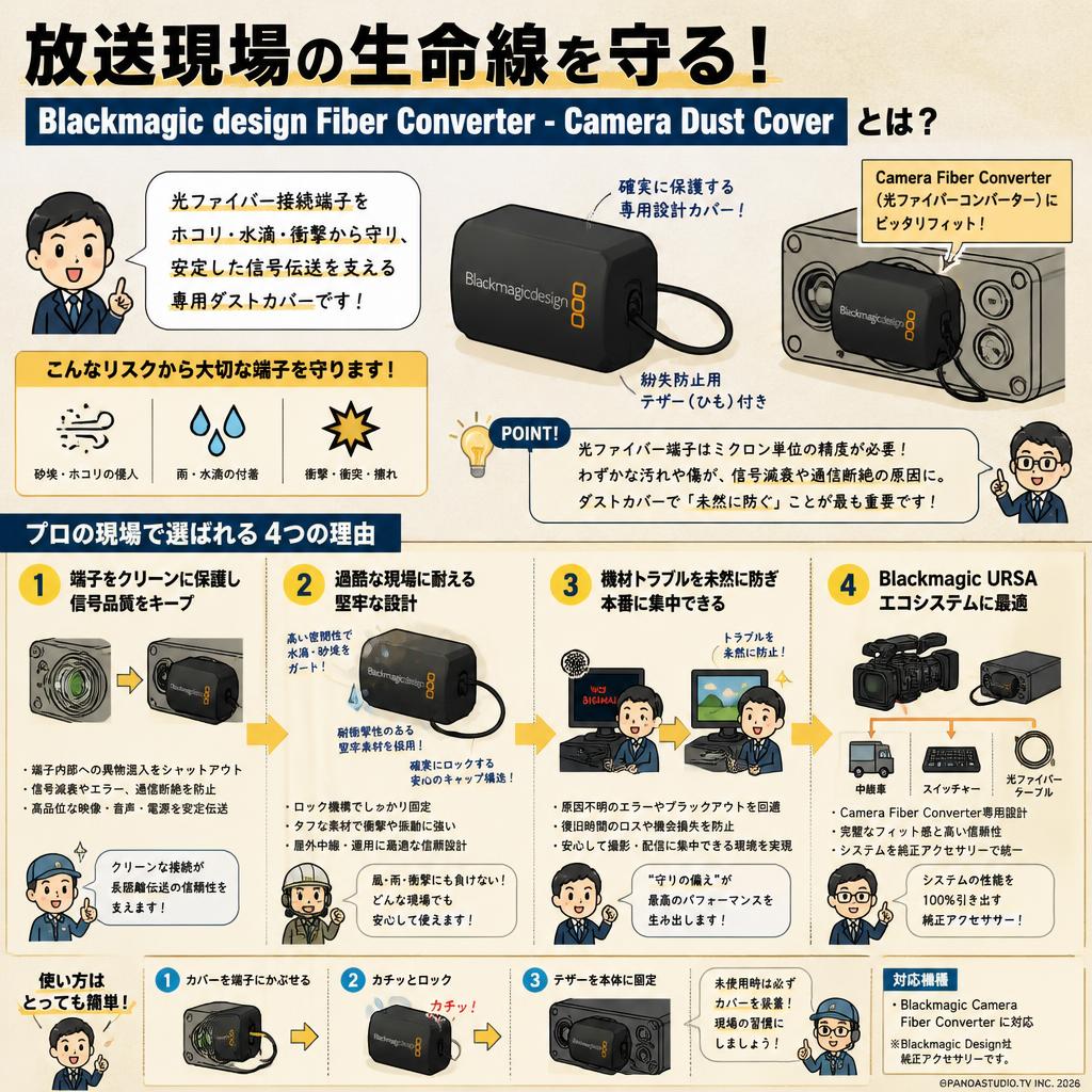 Blackmagic design Fiber Converter - Camera Dust Cover 概要