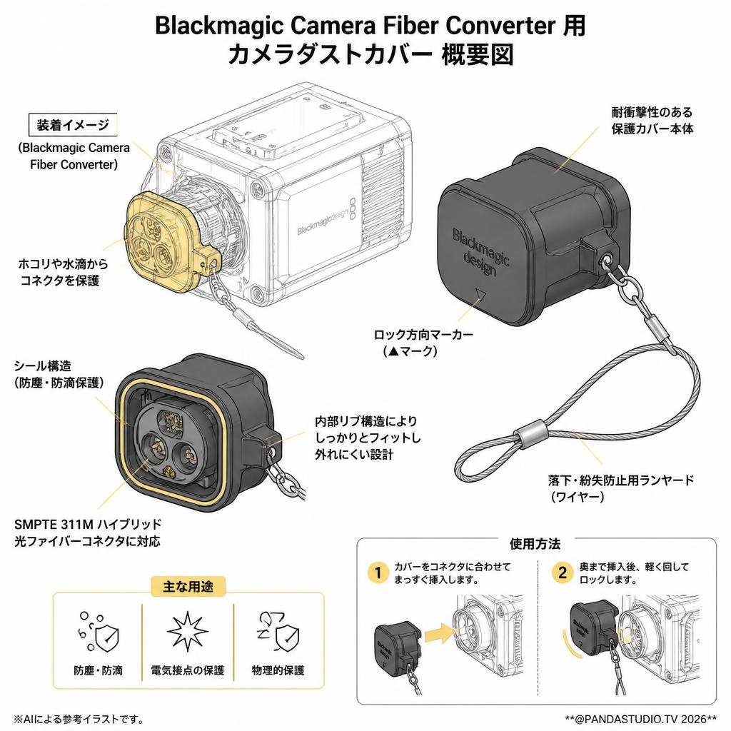 Blackmagic design Fiber Converter - Camera Dust Cover スペック