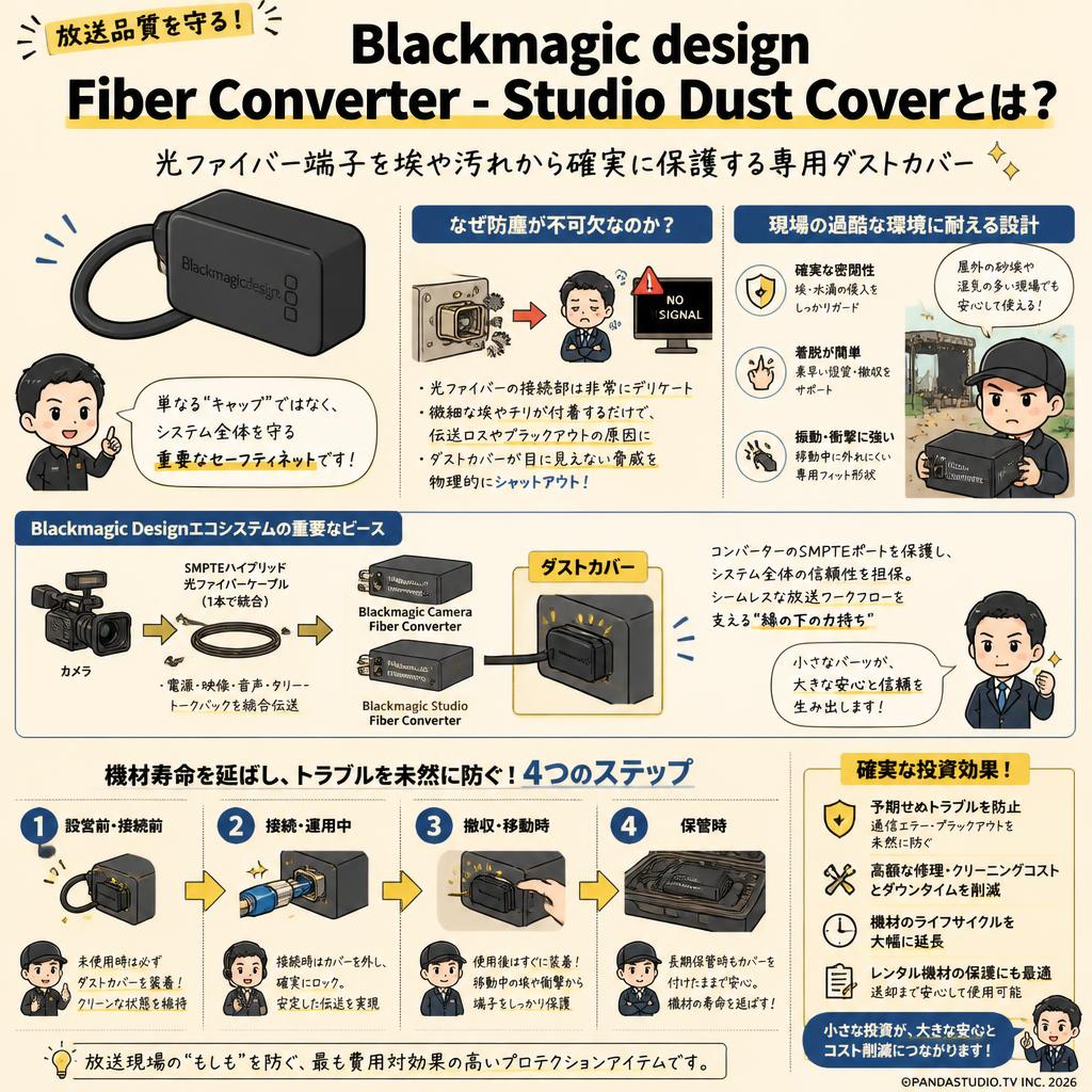 Blackmagic design Fiber Converter - Studio Dust Cover 概要