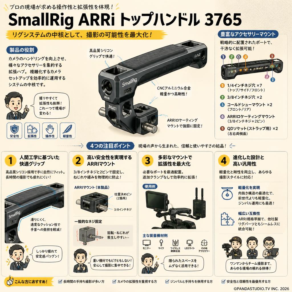 SmallRig ARRI トップハンドル 3765 概要