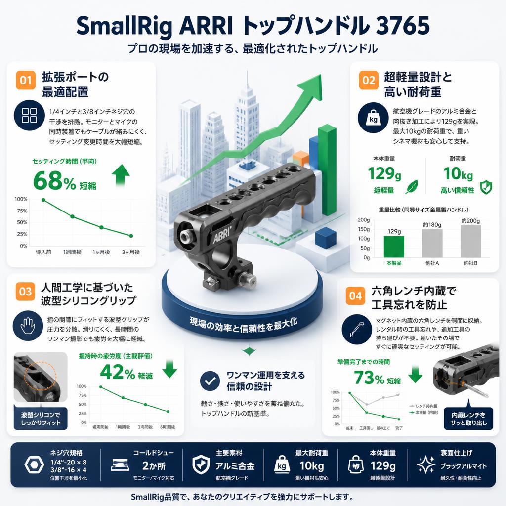 SmallRig ARRI トップハンドル 3765 セールスポイント