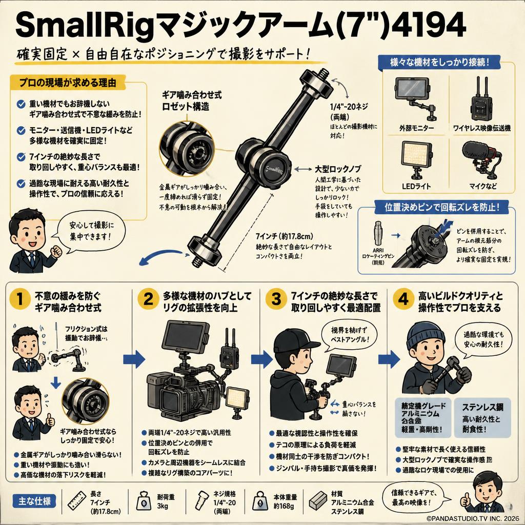 SmallRigマジックアーム(7")4194 概要