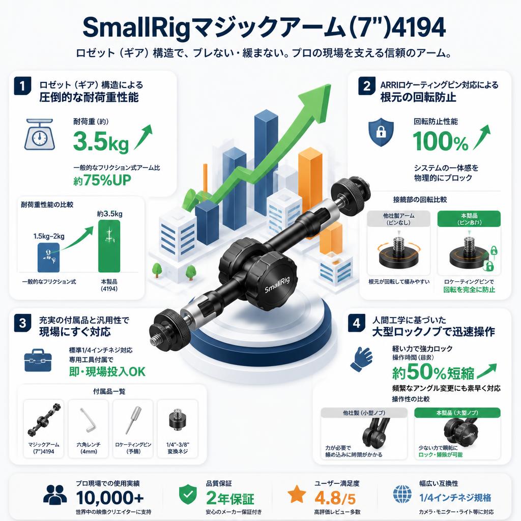 SmallRigマジックアーム(7")4194 セールスポイント