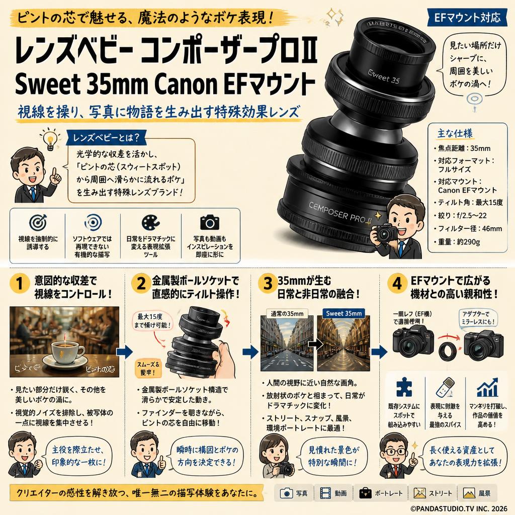 レンズベビー コンポーザープロⅡ Sweet 35mm Canon EFマウント 概要