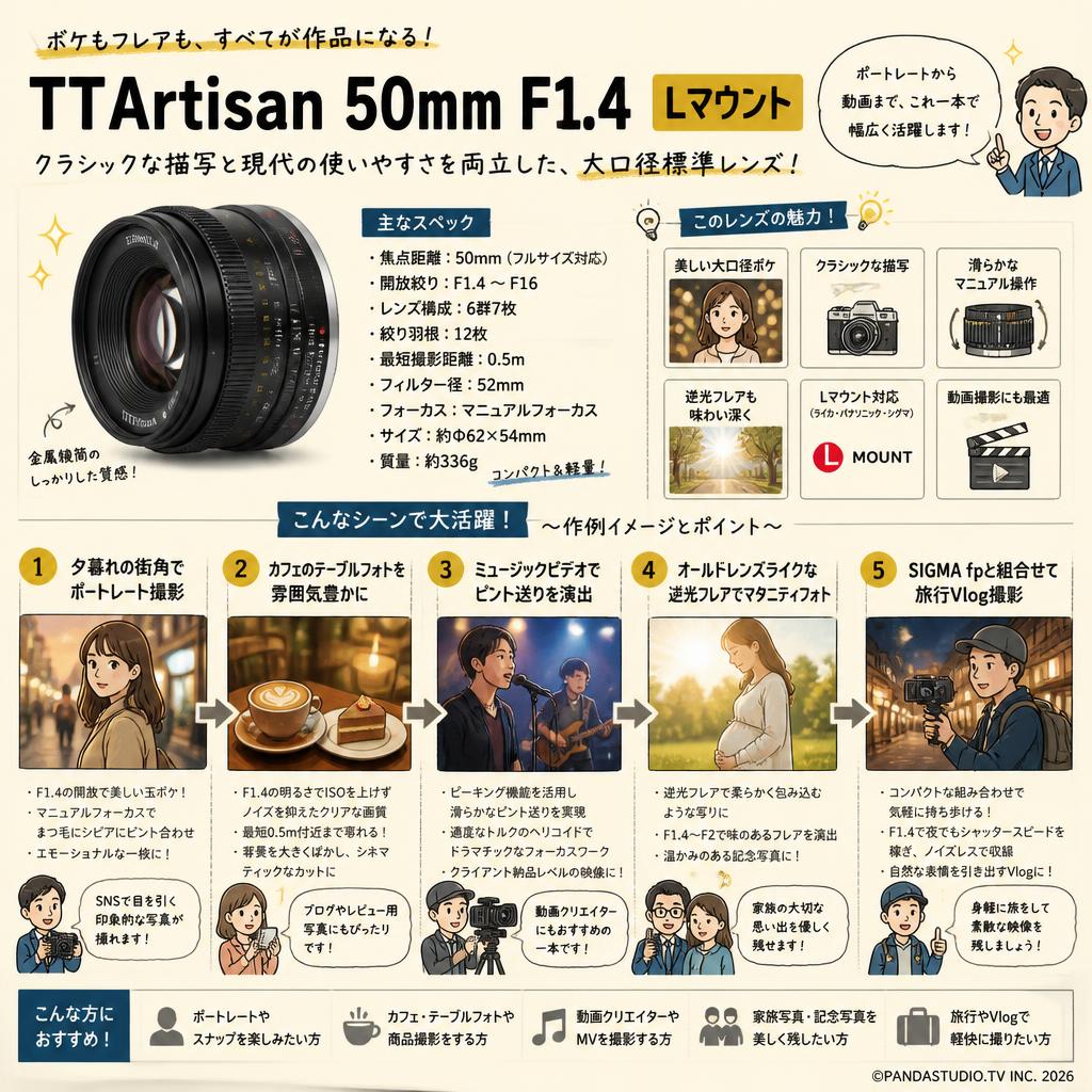 TTArtisan 50mm F1.4  Lマウント 用途