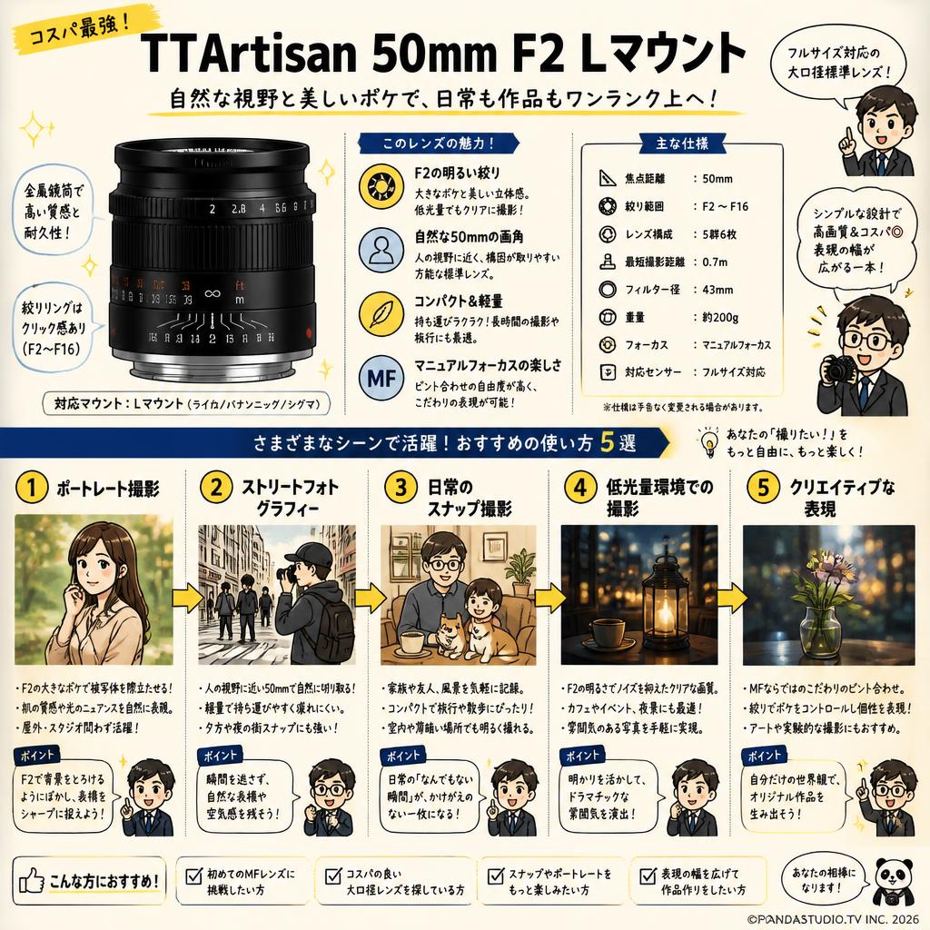 TTArtisan 50mm F2 Lマウント 用途