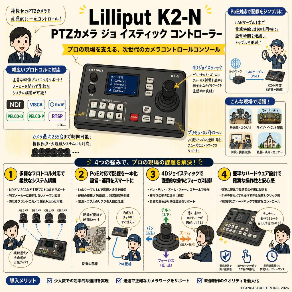 Lilliput K2-N PTZカメラ ジョイスティック コントローラー 概要