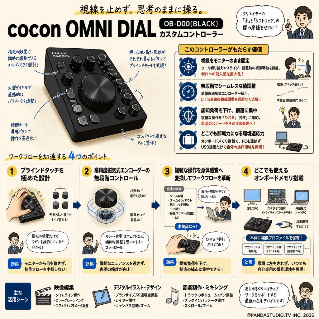 cocon OMNI DIAL OB-D00[BLACK] カスタムコントローラー 概要