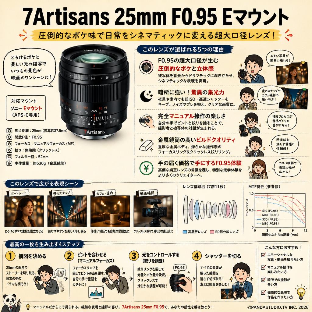 7Artisans 25mm F0.95 Eマウント 概要