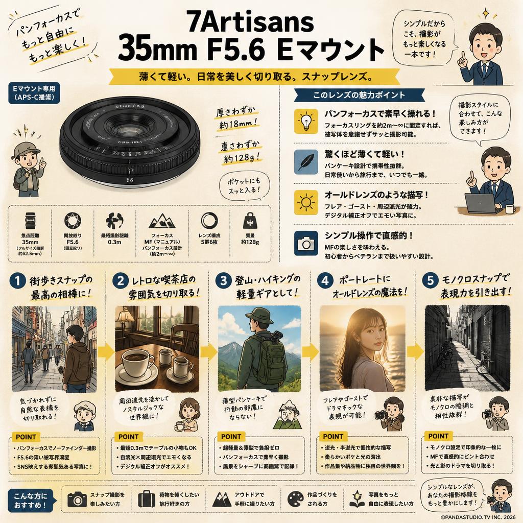 7Artisans 35mm F5.6 Eマウント 用途