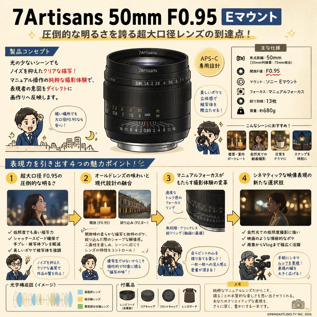 7Artisans 50mm F0.95 Eマウント 概要