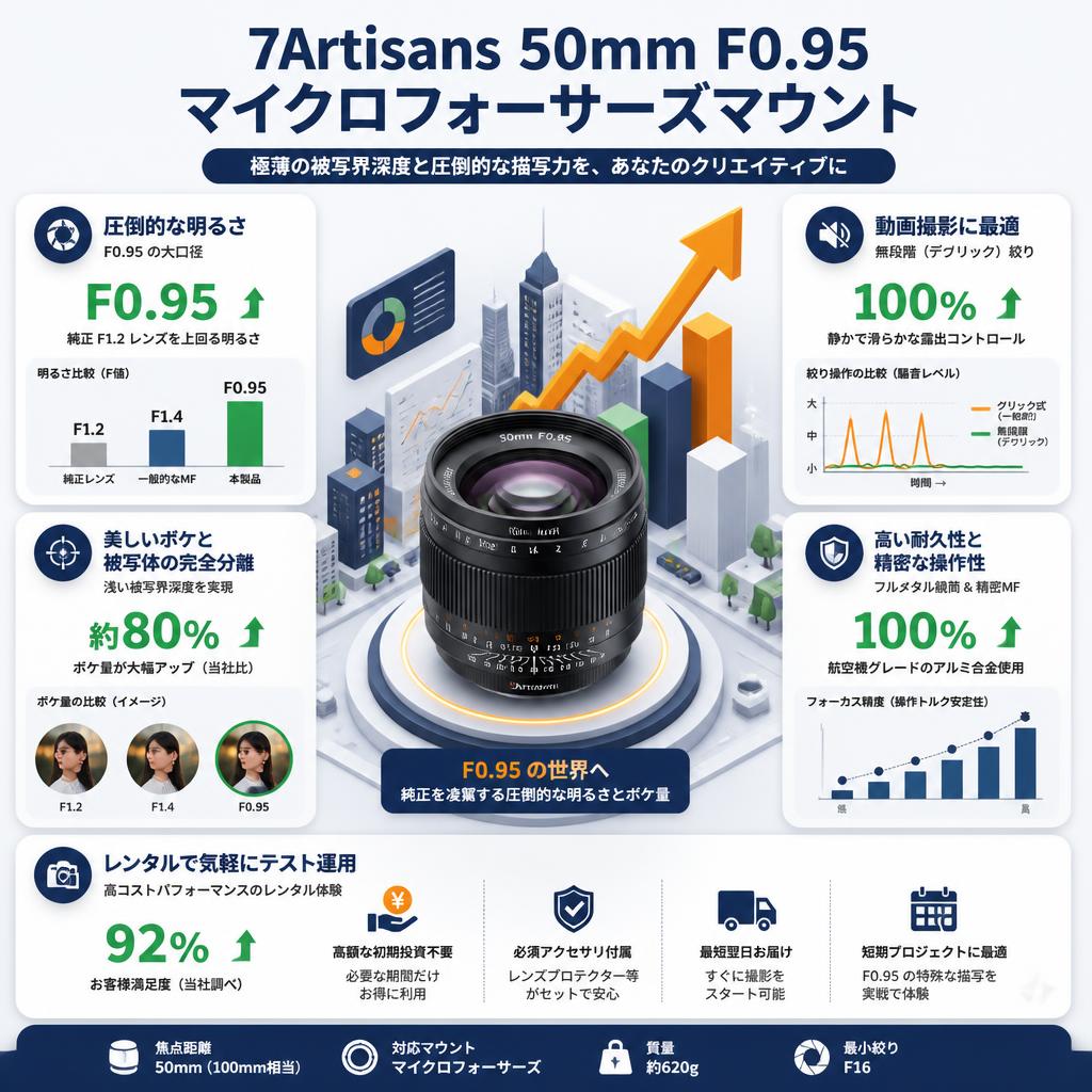 7Artisans 50mm F0.95 マイクロフォーサーズマウント セールスポイント