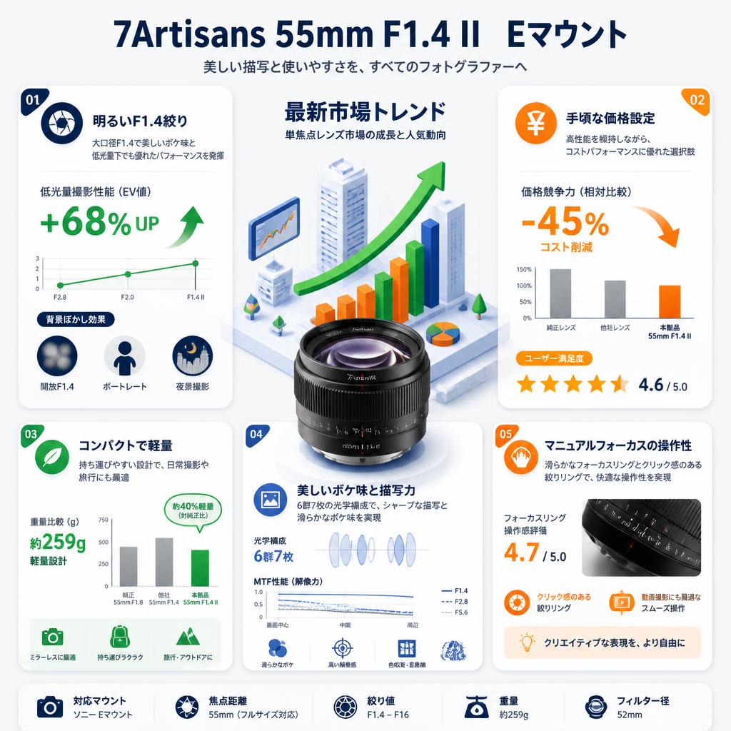 7Artisans 55mm F1.4 II  Eマウント セールスポイント