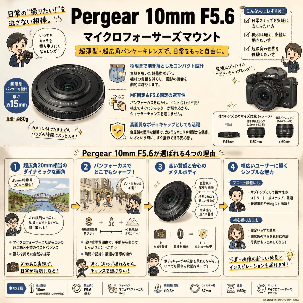 Pergear 10mm F5.6 マイクロフォーサーズマウント 概要
