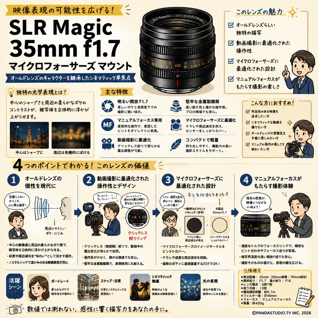 SLR Magic / 35mm f1.7 マイクロフォーサーズマウント 概要