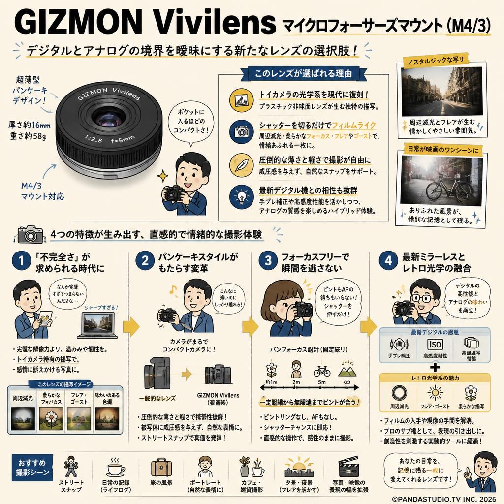 GIZMON Vivilens マイクロフォーサーズマウント（M4/3） 概要