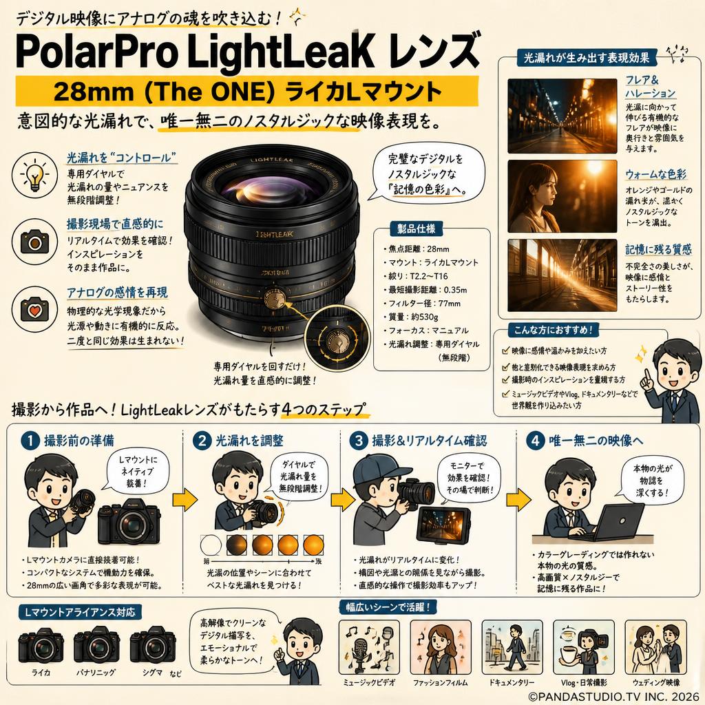 PolarPro LightLeak レンズ 28mm (The ONE) ライカLマウント 概要