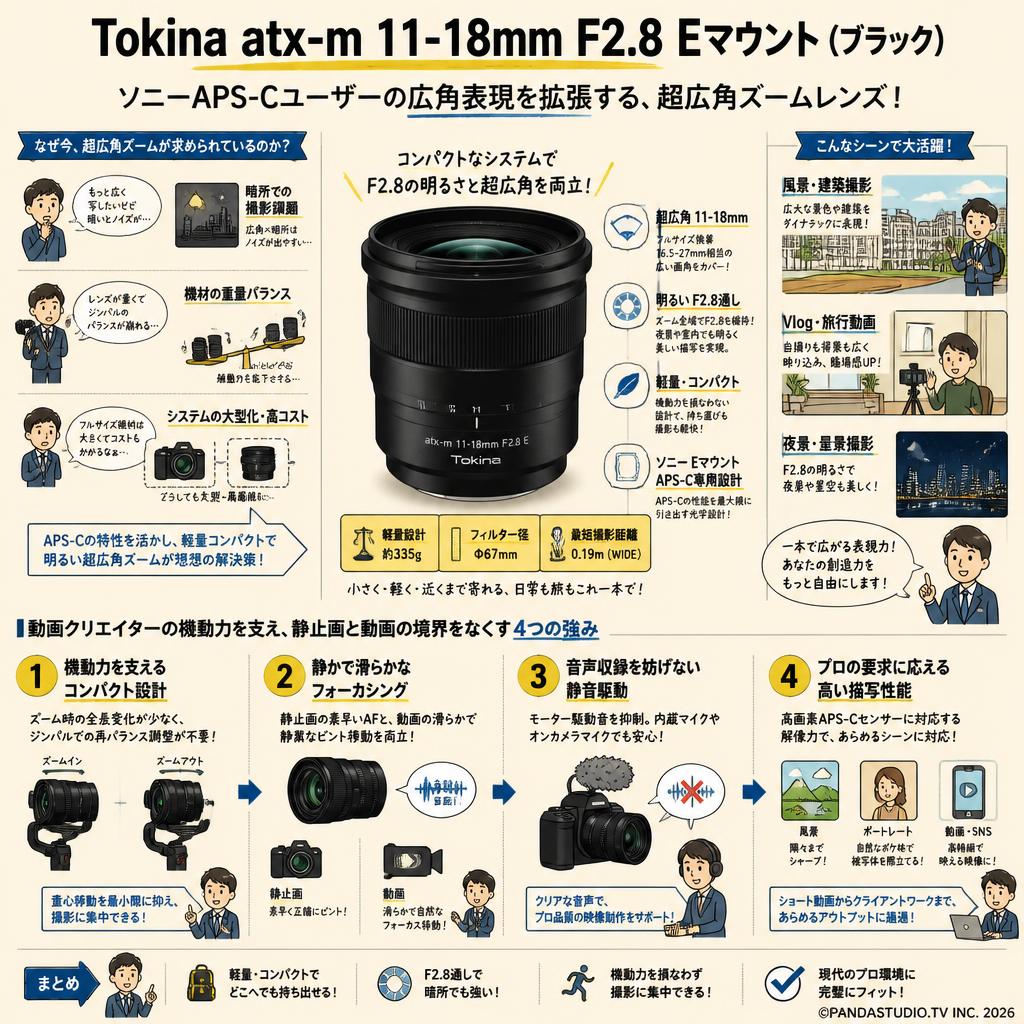 Tokina atx-m 11-18mm F2.8 Eマウント (ブラック) 概要