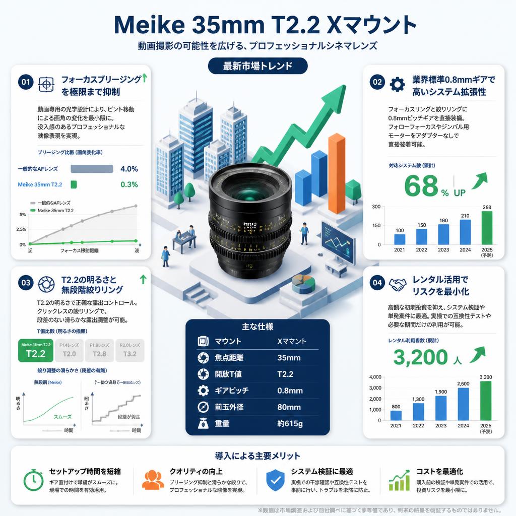 Meike 35mm T2.2 Xマウント セールスポイント