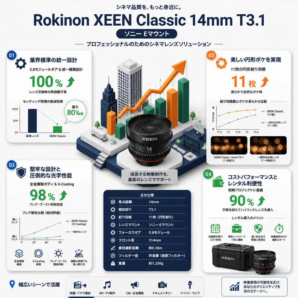 Rokinon XEEN Classic 14mm T3.1 ソニー Eマウント セールスポイント