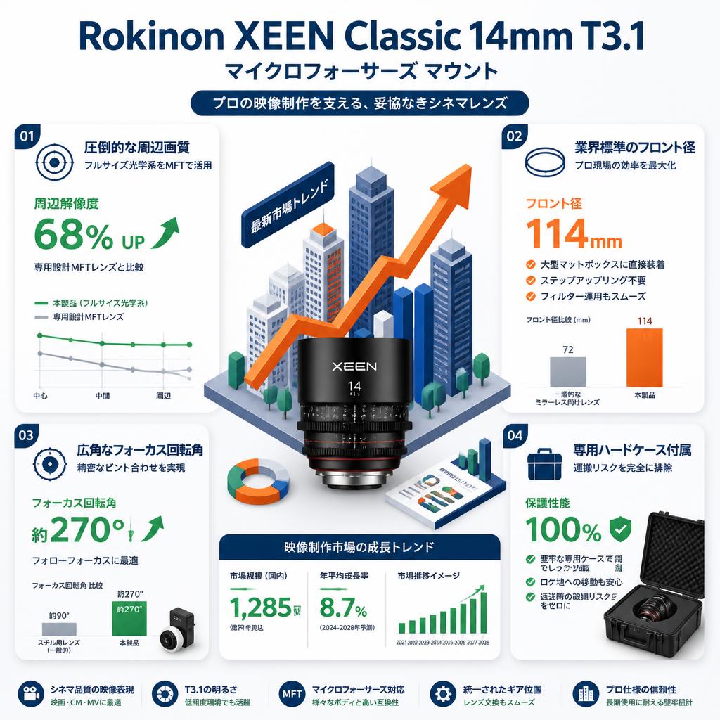 Rokinon XEEN Classic 14mm T3.1 マイクロフォーサーズ マウント セールスポイント