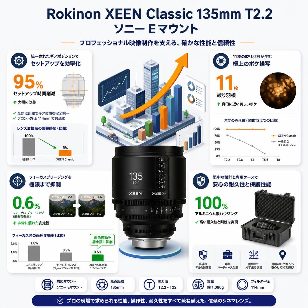 Rokinon XEEN Classic 135mm T2.2 ソニー Eマウント セールスポイント