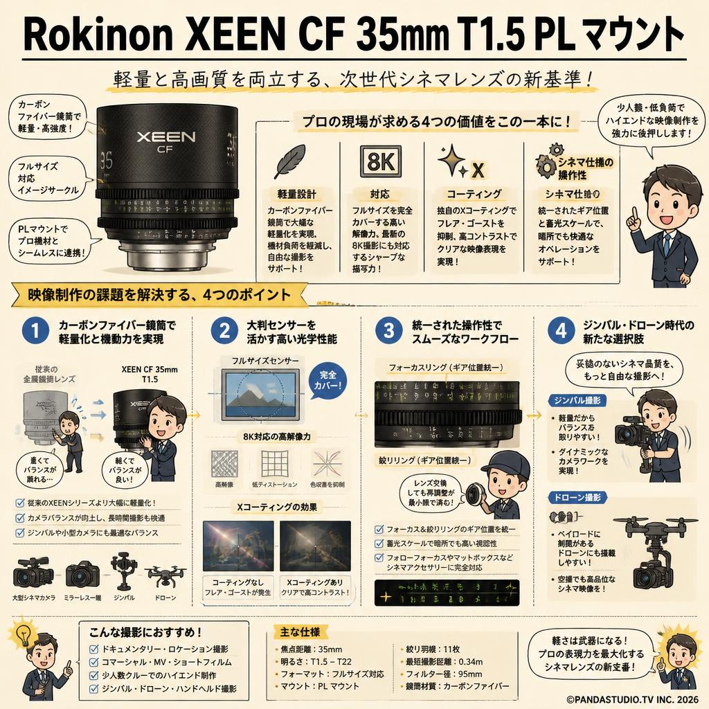 Rokinon XEEN CF 35mm T1.5 PL マウント 概要