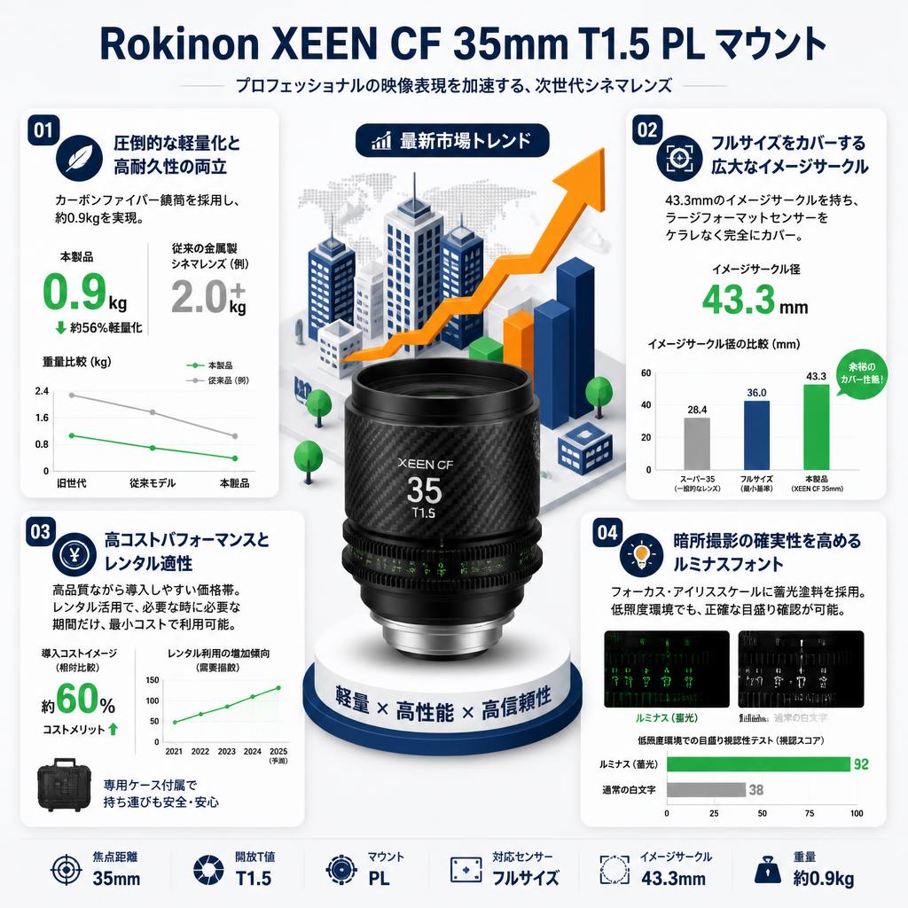 Rokinon XEEN CF 35mm T1.5 PL マウント セールスポイント