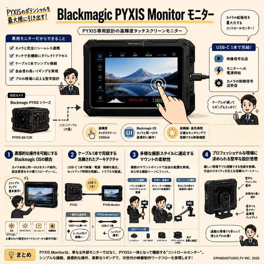 Blackmagic PYXIS Monitor モニター 概要