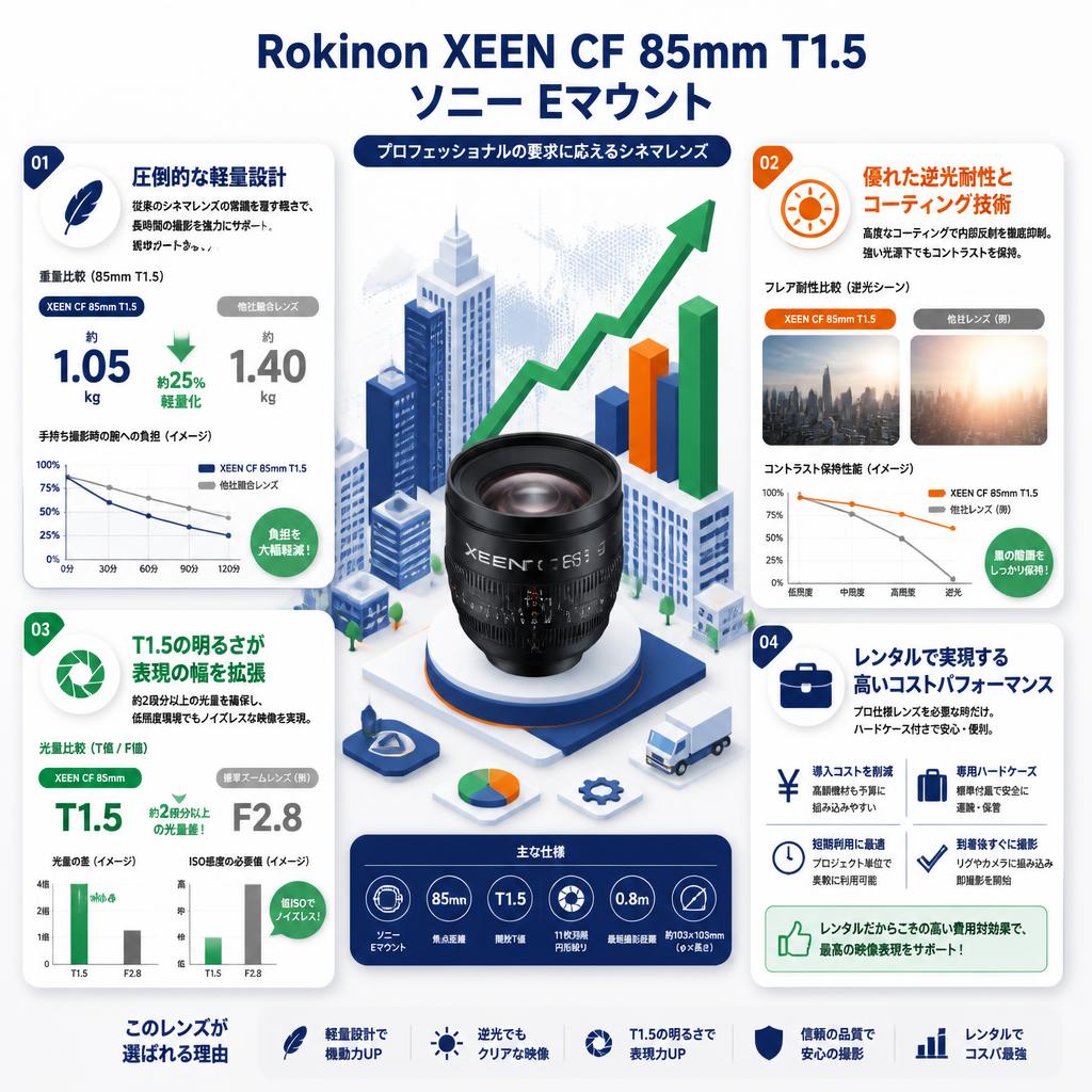 Rokinon XEEN CF 85mm T1.5 ソニー Eマウント セールスポイント