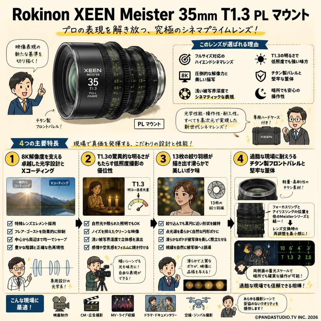 Rokinon XEEN Meister 35mm T1.3 PL マウント 概要