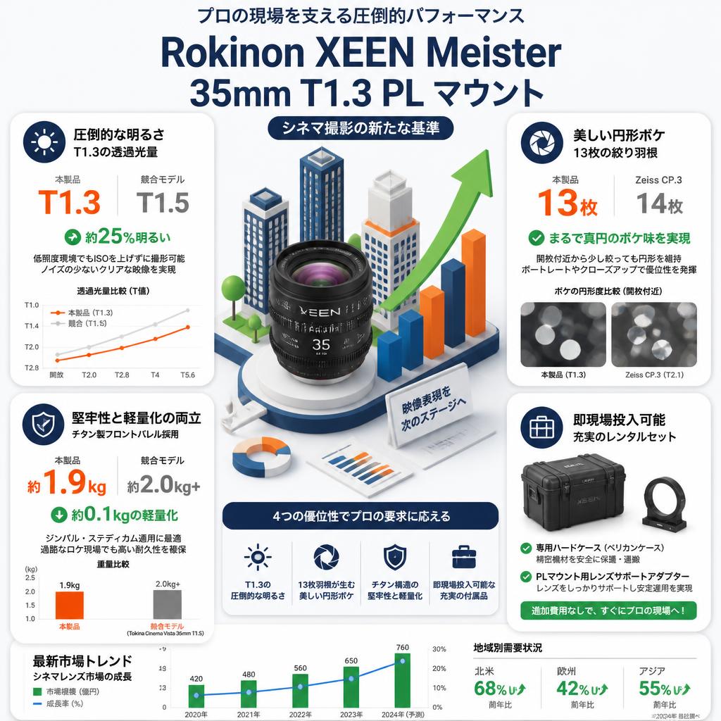 Rokinon XEEN Meister 35mm T1.3 PL マウント セールスポイント