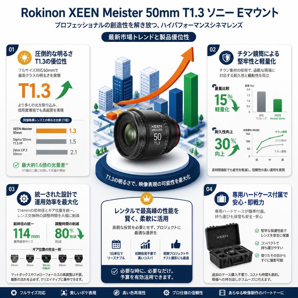 Rokinon XEEN Meister 50mm T1.3 ソニー Eマウント セールスポイント