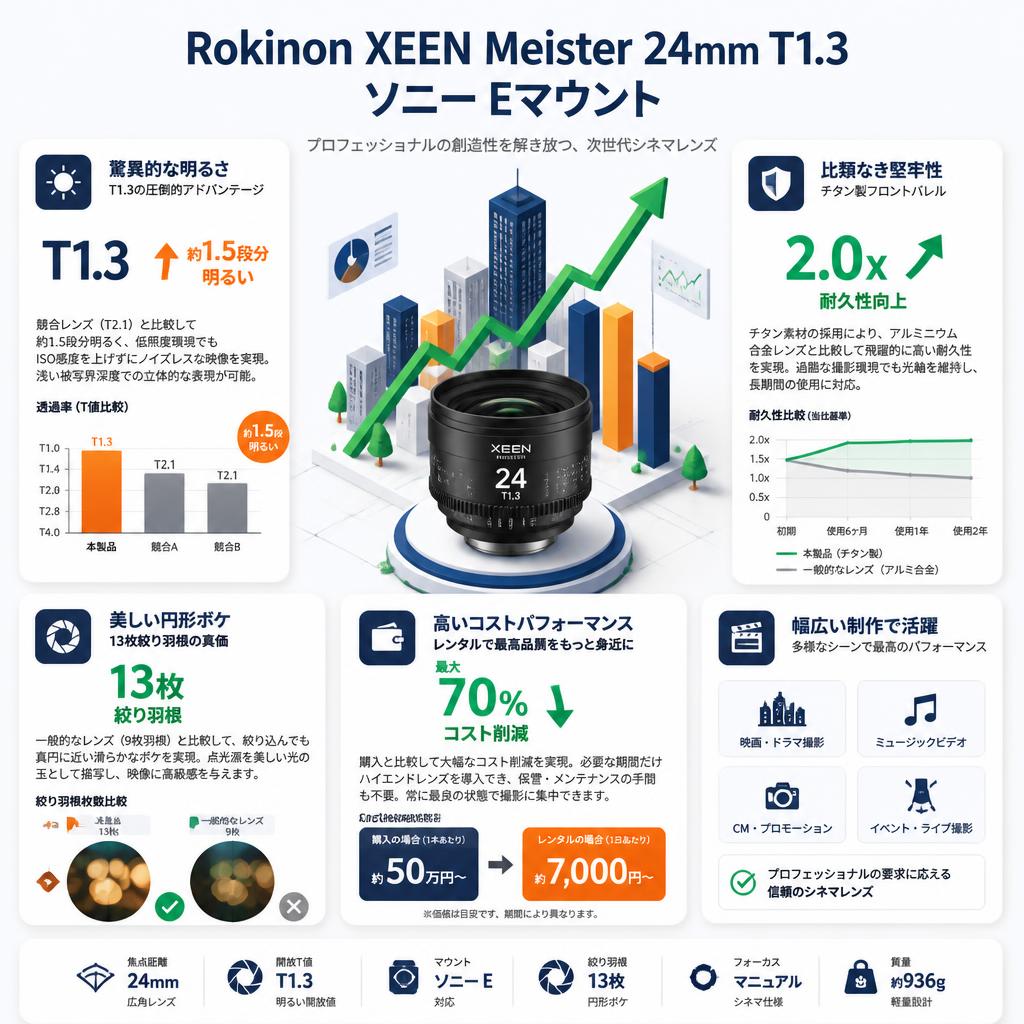 Rokinon XEEN Meister 24mm T1.3 ソニー Eマウント セールスポイント