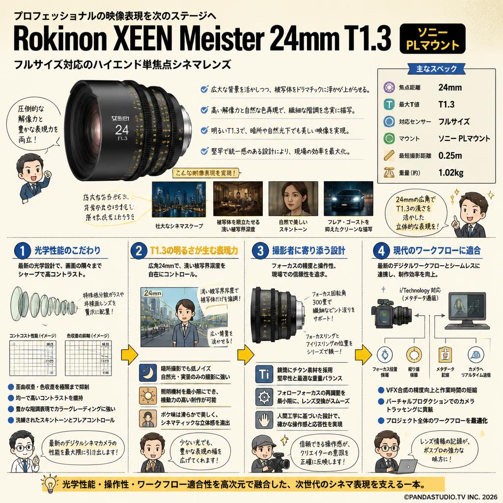 Rokinon XEEN Meister 24mm T1.3 ソニー PLマウント 概要