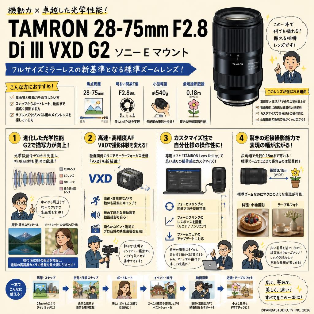 TAMRON 28-75mm F2.8 Di III VXD G2 ソニーE マウント 概要