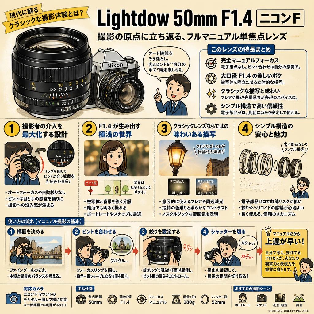 Lightdow 50mm F1.4   ニコン F 概要