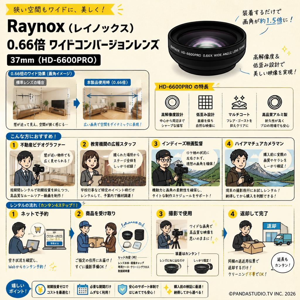 Raynox ( レイノックス ) 0.66倍 ワイドコンバージョンレンズ  37mm ( HD-6600PRO ) おもな対象のお客様